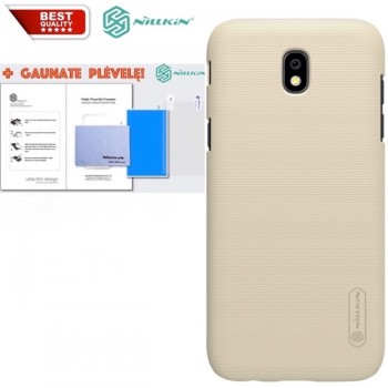 Auksinis Frosted shield serijos dėklas + plėvelė Nillkin (GALAXY J5 2017)